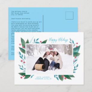 Carte postale Fête d'hiver et Berries Photo