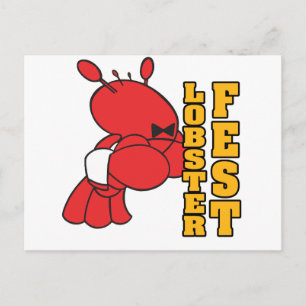 Carte Postale fête du homard fête du homard serveur de homard