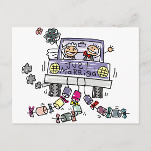 Carte Postale Fête Du Mariage Marié Et Marié