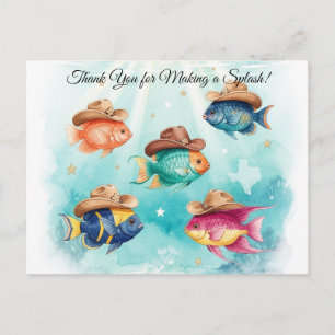 Carte Postale Fête du Poisson thème Texas MERCI