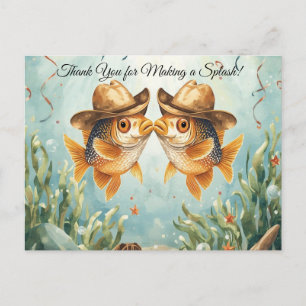 Carte Postale Fête du Poisson thème Texas MERCI