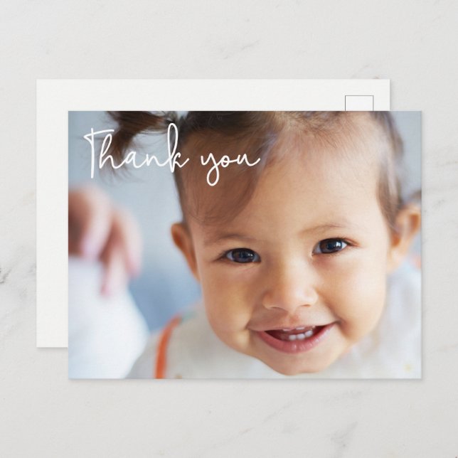 Carte Postale Fête du premier anniversaire de la petite fille Ph (Devant / Derrière)