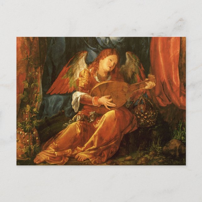 Carte Postale Fête du Rose Garlands Angel par Albrecht Durer (Devant)