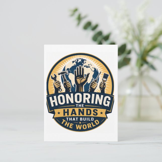 Carte Postale Fête du Travail  (Debout devant)