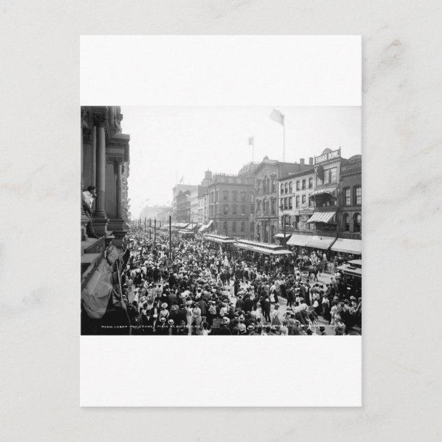 Carte Postale Fête du Travail, Buffalo, NY : 1900 (Devant)