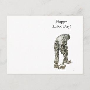 Carte Postale Fête du travail Van Gogh Dessin de l'homme de trav