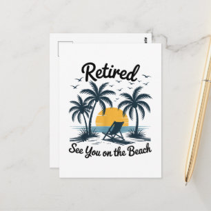 Carte Postale Fête Été Retraité À Vous Sur La Plage