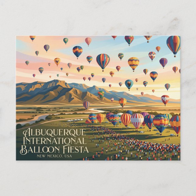 Carte Postale Fête internationale des ballons d'Albuquerque (Devant)