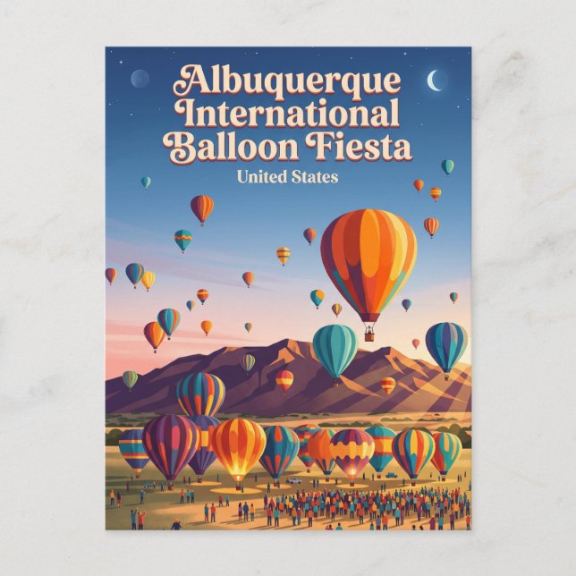 Carte Postale Fête internationale des ballons d'Albuquerque (Devant)