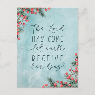 Carte Postale Fête religieuse Aquarelle Noël Non Photo