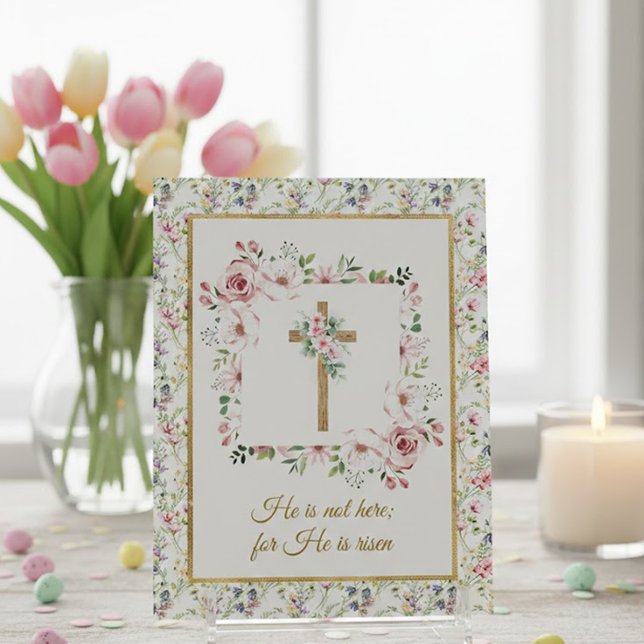 Carte Postale Fête religieuse de Pâques chrétienne Il est ressus (Créateur téléchargé)