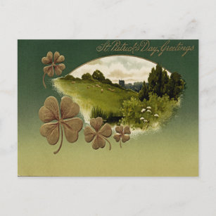 Carte Postale Fête vintage de la St Patrick