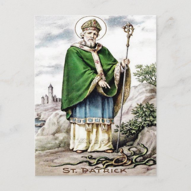 Carte Postale Fête vintage de la St Patrick (Devant)