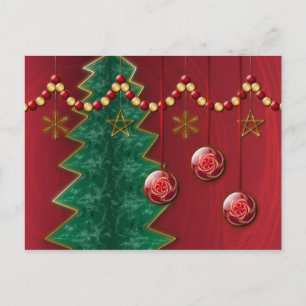 Carte postale fêtée de Noël
