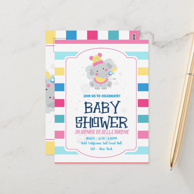 Carte Postale Fêter l'arrivée de votre petit miracle ! (Devant/Arrière en situation)