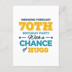 Carte Postale fêter le 70e anniversaire