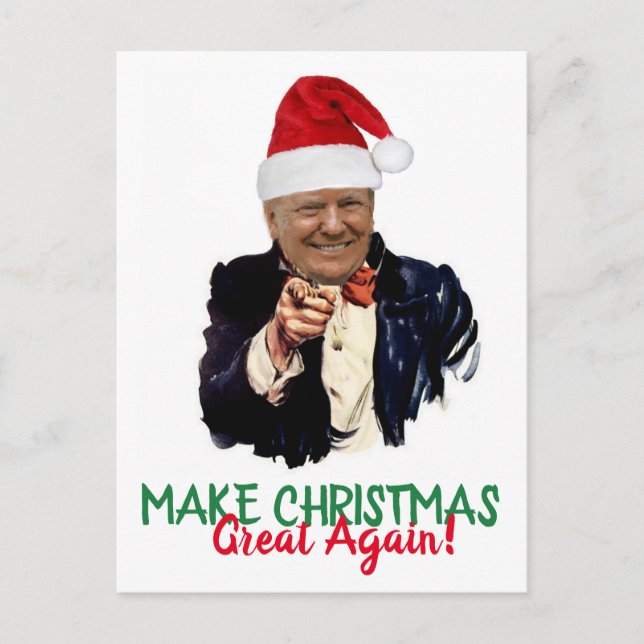 Carte Postale Fêtes de Noël du président Donald Trump (Devant)