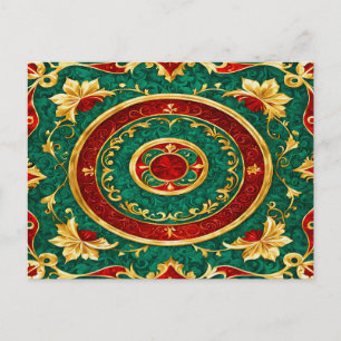 Carte Postale Fêtes de Noël Florales