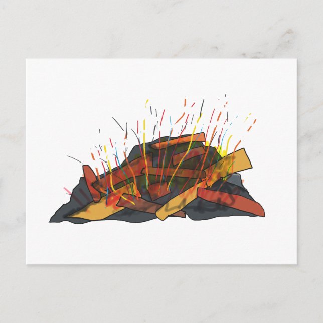 Carte Postale Feu (Devant)