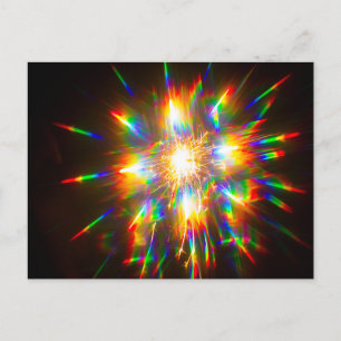 Carte Postale Feu d'artifice à travers des lunettes 3D 1