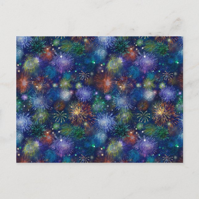 Carte Postale Feu d'artifice festif (Devant)