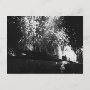 Carte Postale Feu d'artifice, Ouverture du pont Williamsburg 190