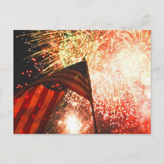 Carte Postale Feu d'artifice sur la quatrième