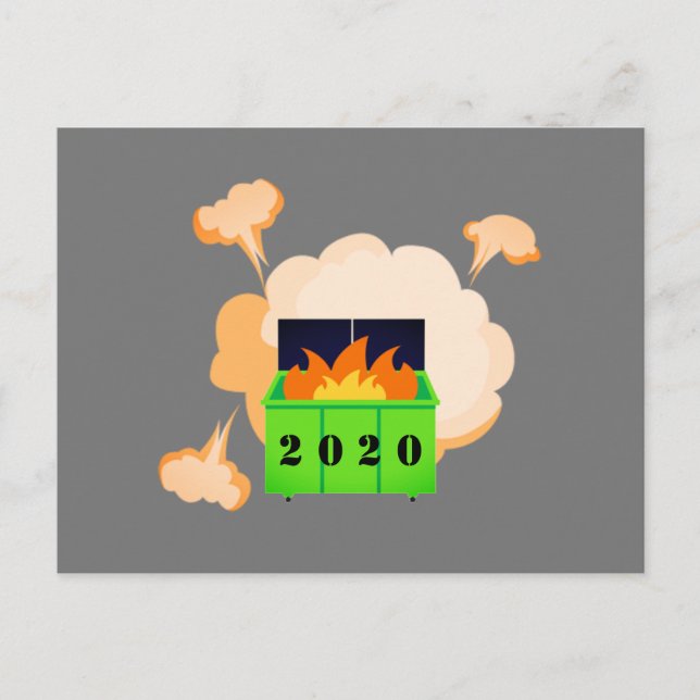 Carte Postale Feu de benne personnalisable 2020 (Devant)