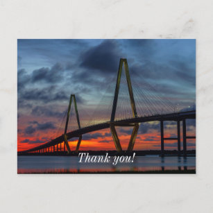 Carte Postale Feu de Charleston comme coucher de soleil