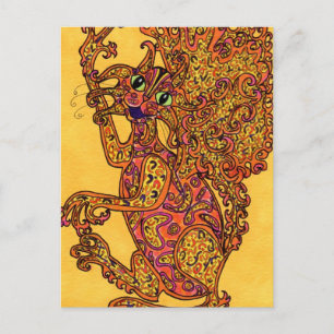 Carte Postale Feu de chat