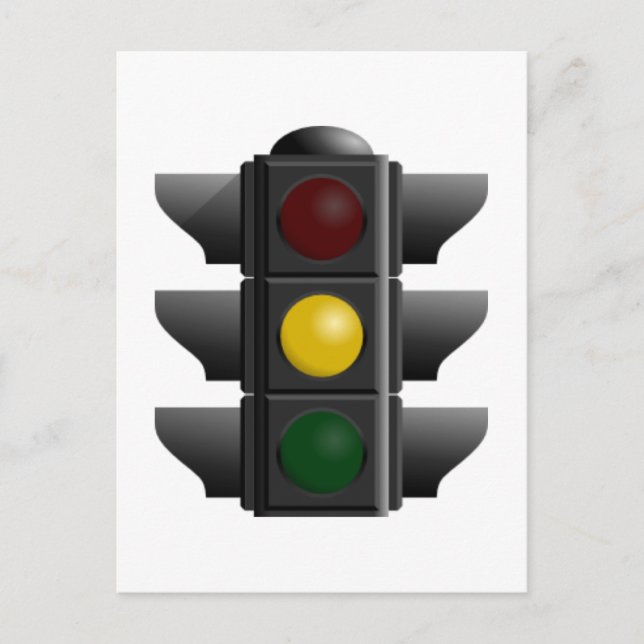 Carte Postale Feu de trafic (Devant)