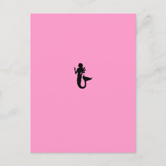 Carte Postale Feu d'océan_Sirène noire sur rose