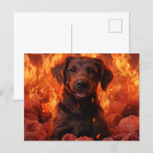 Carte Postale Feu Fleuri