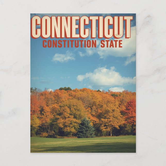 Carte Postale Feuillage d'automne du Connecticut, l'État de la C (Devant)