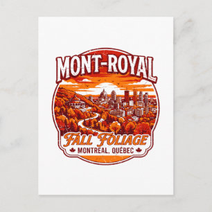 Carte Postale Feuillage d'automne Mont Royal Montréal Québec