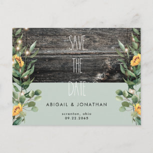 Carte Postale Feuillage de feuillage rustique Tournesol Enregist