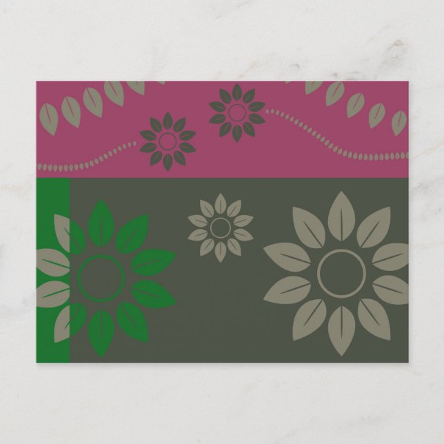 Carte Postale feuille abstraite007 (Devant)