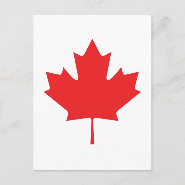 CARTE POSTALE FEUILLE CANADIENNE (Devant)
