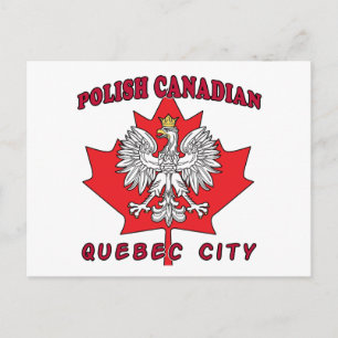 Carte Postale Feuille canadienne polonaise de Québec