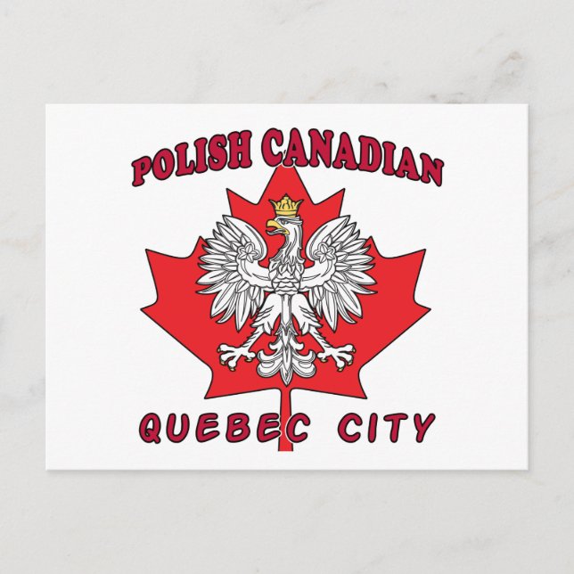 Carte Postale Feuille canadienne polonaise de Québec (Devant)
