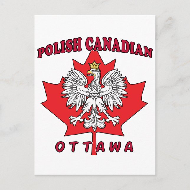Carte Postale Feuille canadienne polonaise d'Ottawa (Devant)