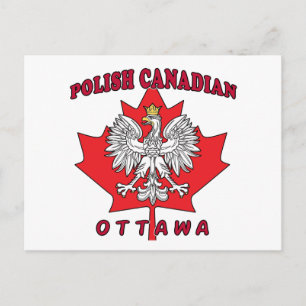 Carte Postale Feuille canadienne polonaise d'Ottawa