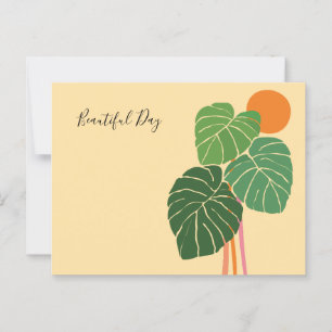 Carte Postale Feuille d'art Boho