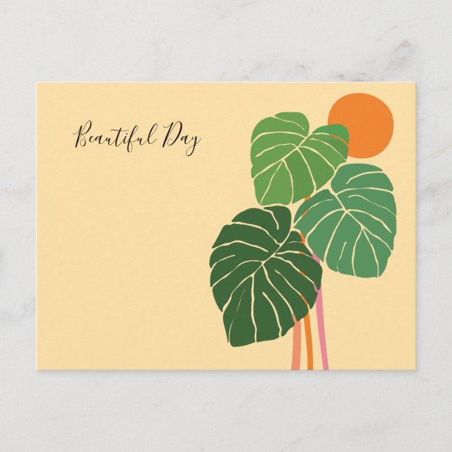 Carte Postale Feuille d'art Boho (Devant)