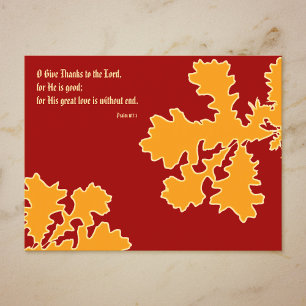 Carte postale Feuille de Chêne Thanksgiving
