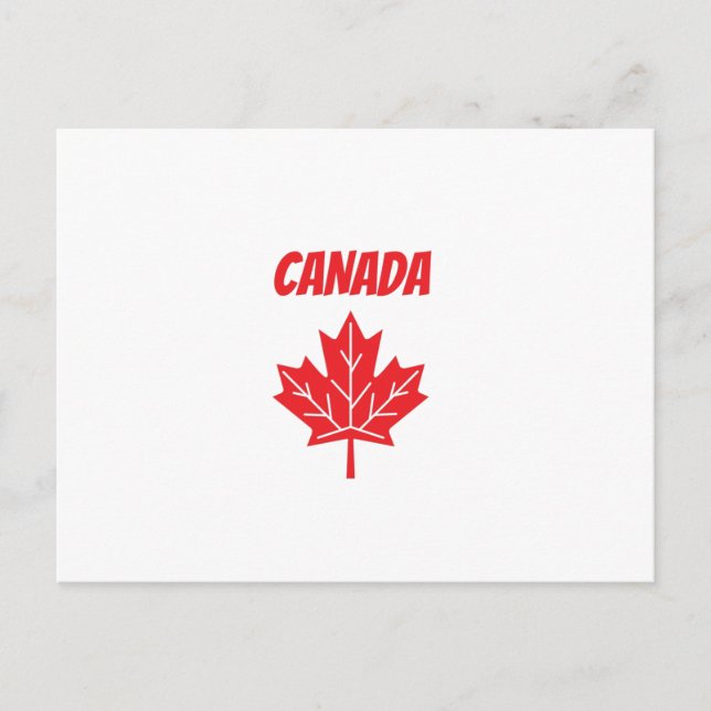 Carte Postale Feuille de drapeau du Canada (Devant)