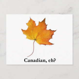 Carte Postale Feuille d'érable canadienne