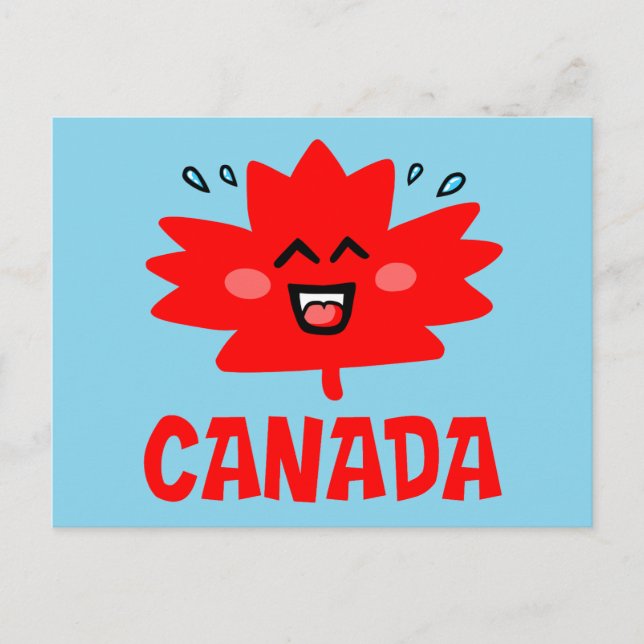 Carte Postale Feuille d'érable du Canada (Devant)