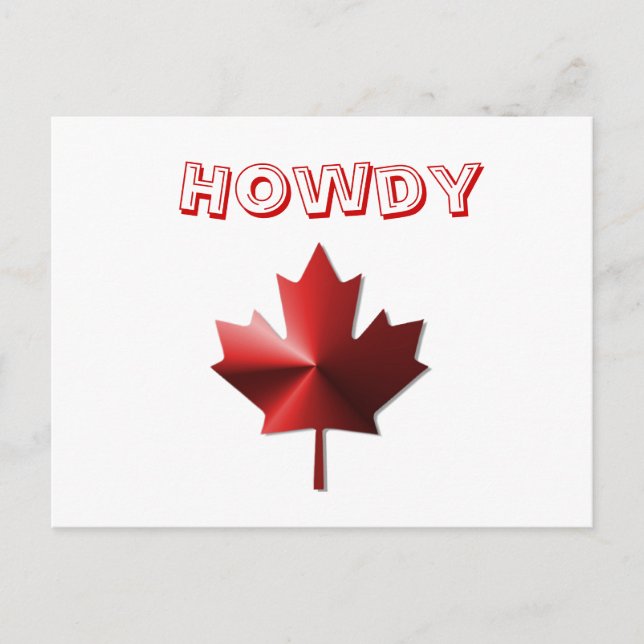 Carte postale Feuille d'érable du drapeau du Canad (Devant)