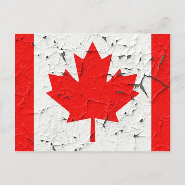 Carte Postale Feuille d'érable rouge du Canada Peinture (Devant)